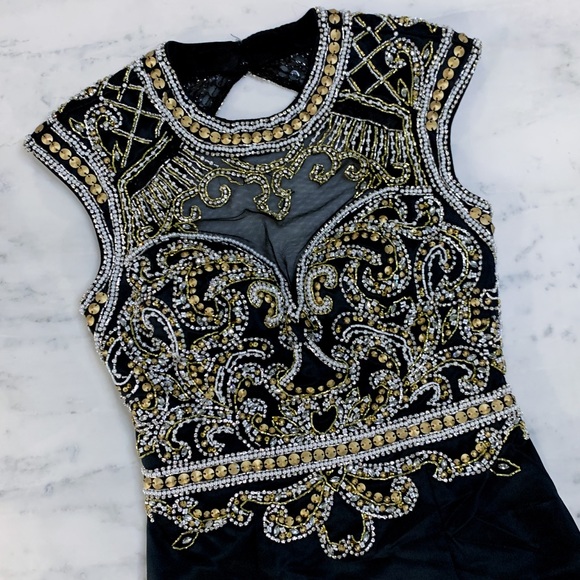 Black Classy Mermaid Evening Gown Prom Dress - Picture 2 of 8